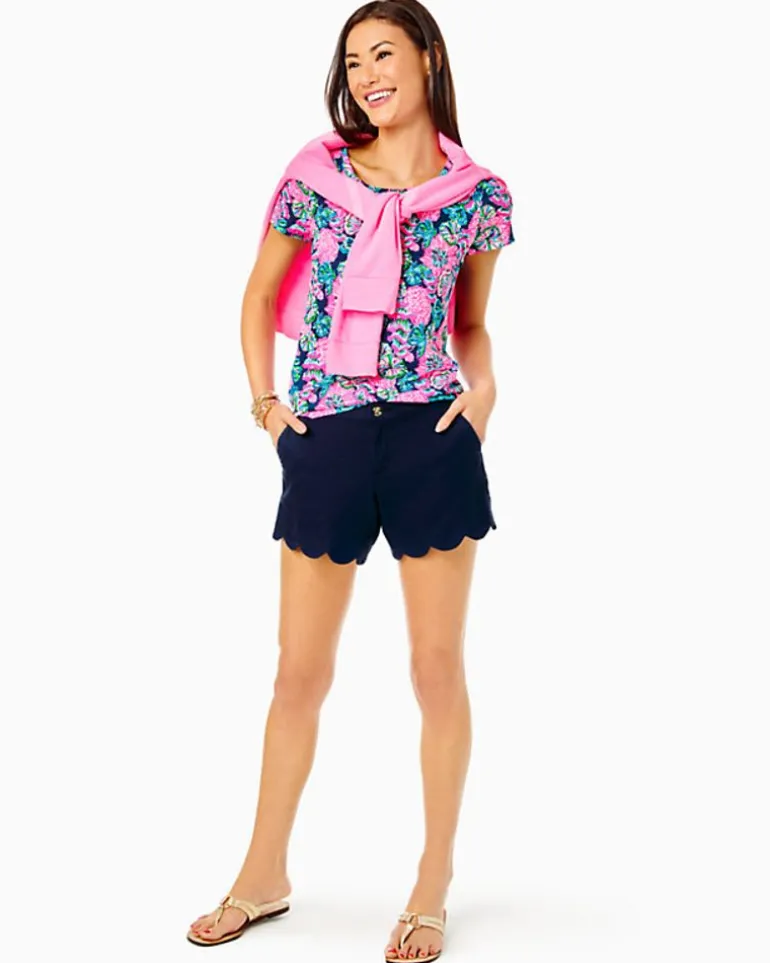 Flash Sale 5" Buttercup Scallop Hem Short Women Bottoms