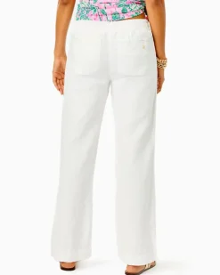 Online 31" Deri Linen Palazzo Pant Women Bottoms