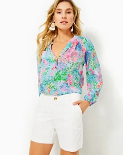 Flash Sale 7" Shara Mid-Rise Stretch Short Women Bottoms