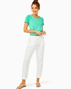 Cheap 31" Taron Mid-Rise Linen Pant Women Bottoms