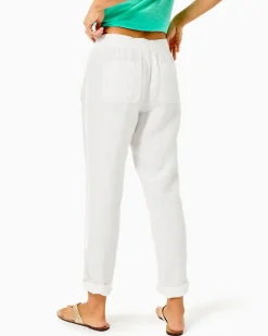 Cheap 31" Taron Mid-Rise Linen Pant Women Bottoms