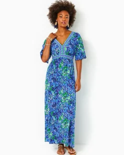 Hot Addison Elbow Sleeve Maxi Dress Women Dresses