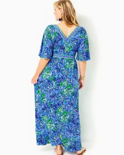 Hot Addison Elbow Sleeve Maxi Dress Women Dresses