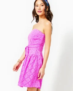 Best Sale Akela Strapless Eyelet Dress Women Dresses