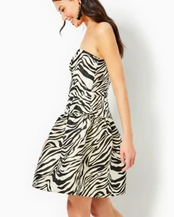 Clearance Akela Strapless Jacquard Dress Women Dresses