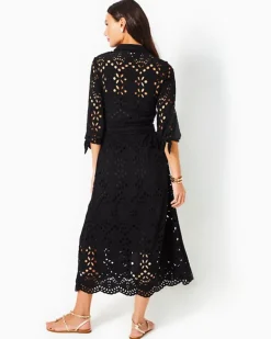 Shop Amrita Eyelet Midi Dress Women Dresses