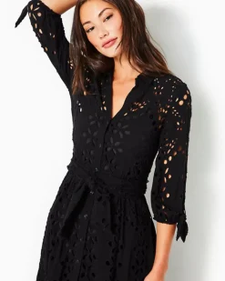 Shop Amrita Eyelet Midi Dress Women Dresses