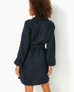 Best Bethanne Knee Length Linen Dress Women Dresses