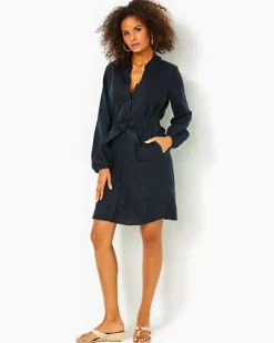 Best Bethanne Knee Length Linen Dress Women Dresses