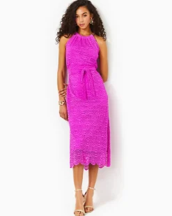 Clearance Bingham Lace Midi Dress Women Dresses