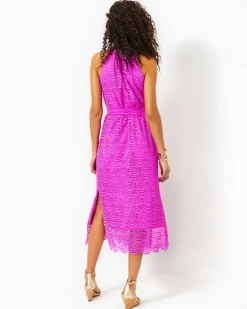 Clearance Bingham Lace Midi Dress Women Dresses