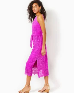 Clearance Bingham Lace Midi Dress Women Dresses