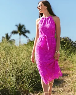 Clearance Bingham Lace Midi Dress Women Dresses