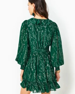 Sale Birdy Long Sleeve Silk Wrap Dress Women Dresses