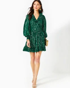 Sale Birdy Long Sleeve Silk Wrap Dress Women Dresses