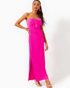 Shop Carlynn Satin Maxi Bow Dress Women Dresses