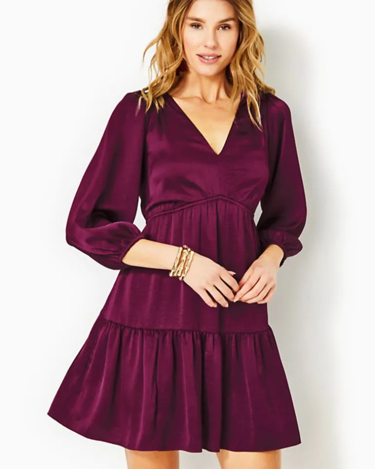Online Deacon 3/4 Sleeve V-Neck Dress Women Dresses
