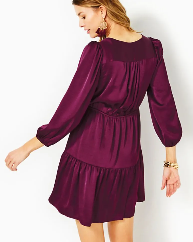 Online Deacon 3/4 Sleeve V-Neck Dress Women Dresses