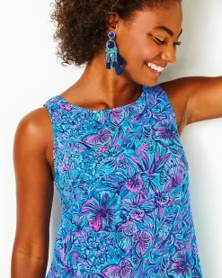 Cheap Edelyn Linen Swing Shift Dress Women Dresses