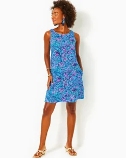 Cheap Edelyn Linen Swing Shift Dress Women Dresses