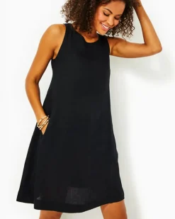 Flash Sale Edelyn Linen Swing Shift Dress Women Dresses