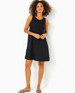 Flash Sale Edelyn Linen Swing Shift Dress Women Dresses