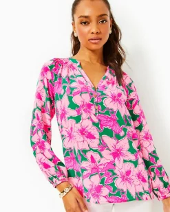 Shop Elsa Silk Top Women Tops