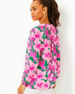 Shop Elsa Silk Top Women Tops