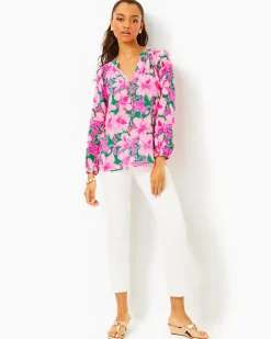 Shop Elsa Silk Top Women Tops