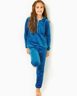Sale Girls Little Skipper Ruffle Velour Popover Women Girls Tops & Bottoms