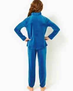 Sale Girls Little Skipper Ruffle Velour Popover Women Girls Tops & Bottoms