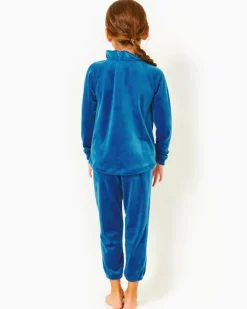 Sale Girls Little Skipper Ruffle Velour Popover Women Girls Tops & Bottoms
