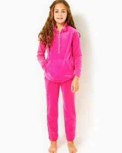 Cheap Girls Little Skipper Ruffle Velour Popover Women Girls Tops & Bottoms