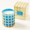 Hot Glass Candle With Gold Caning Women Home Decor