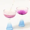 Discount Handblown Glass Two Tone Coupe Women Tabletop
