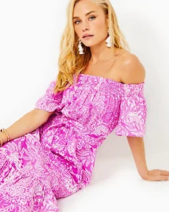 Discount Isbell Off-The-Shoulder Linen Midi Dress Women Dresses