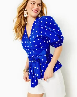 Sale Kara Cotton Wrap Top Women Tops