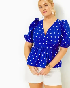 Sale Kara Cotton Wrap Top Women Tops