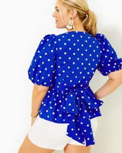 Sale Kara Cotton Wrap Top Women Tops