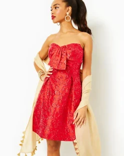 Online Kataleya Strapless Jacquard Dress Women Dresses