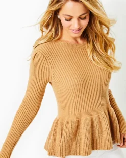 Best Sale Lanta Ribbed Peplum Sweater Women Sweaters & Cardigans
