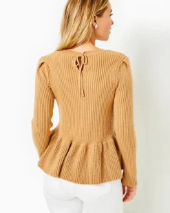 Best Sale Lanta Ribbed Peplum Sweater Women Sweaters & Cardigans