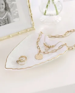 Flash Sale Leaf Trinket Tray Women Office Supplies & Stationery