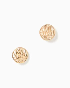 Fashion Lilly Logo Earrings Women Jewelry