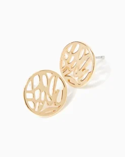 Fashion Lilly Logo Earrings Women Jewelry