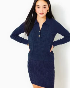Flash Sale Lizona Polo Sweater Women Sweaters & Cardigans