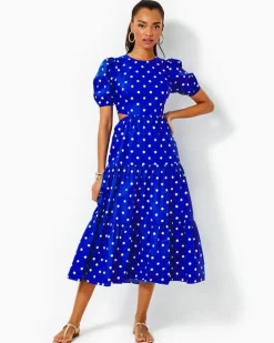 Store Lyssa Cotton Midi Dress Women Dresses