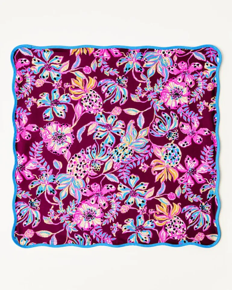 Store Printed Scalloped Edge Dinner Napkin Women Tabletop