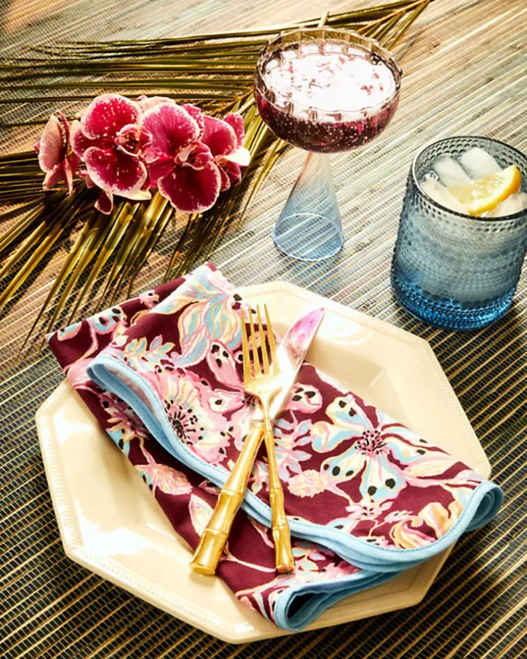 Store Printed Scalloped Edge Dinner Napkin Women Tabletop