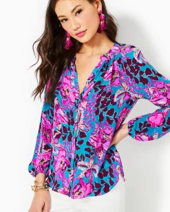 Online Saige Silk Top Women Tops